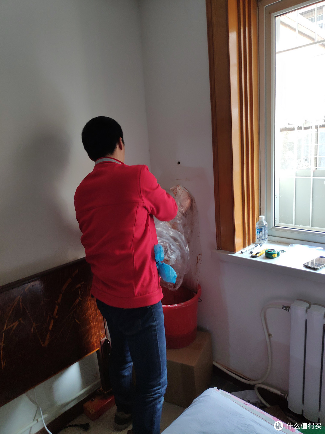 水钻钻头长度有限,打37墙需要分两次