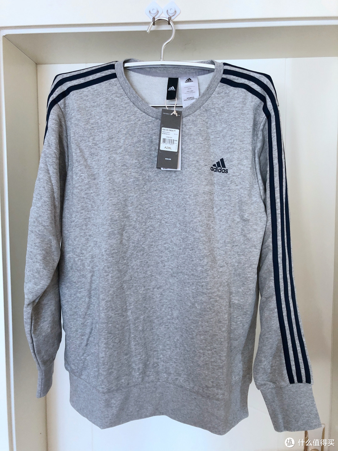 很舒服的套头衫— adidas 阿迪达斯 运动型格 BR1033 男子套头衫 