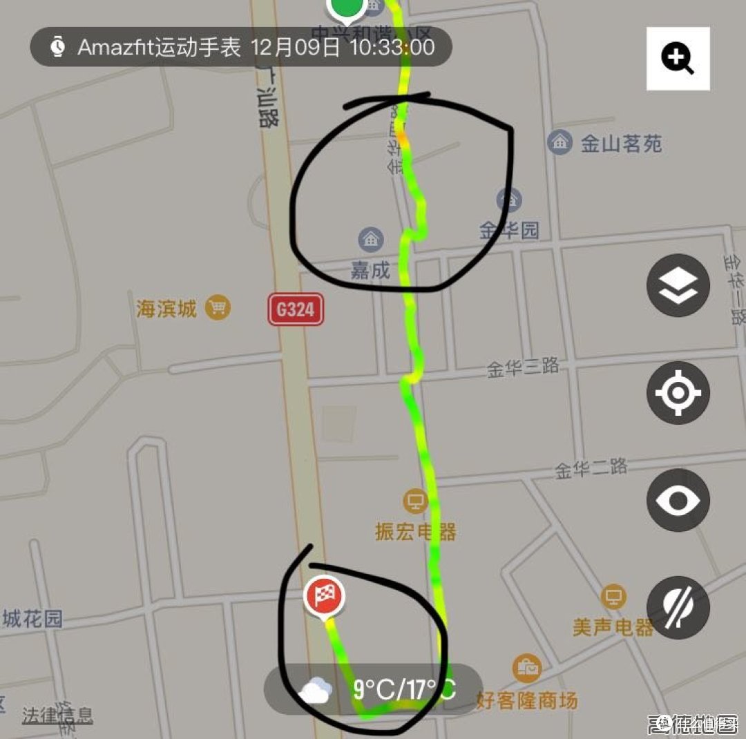 可以看到还是有较大漂移的，毕竟只有民用GPS，在精度上没必要太纠结