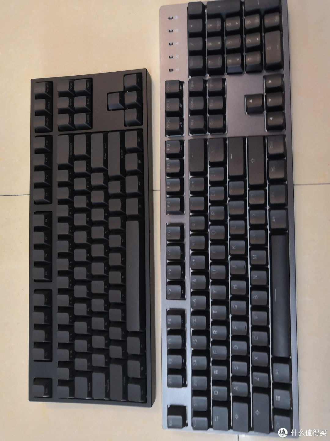 两把键盘——杜伽K310和Leopold FC750R的对比。