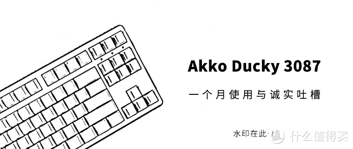 Akko Ducky 3087 入门级机械键盘一个月使用体验