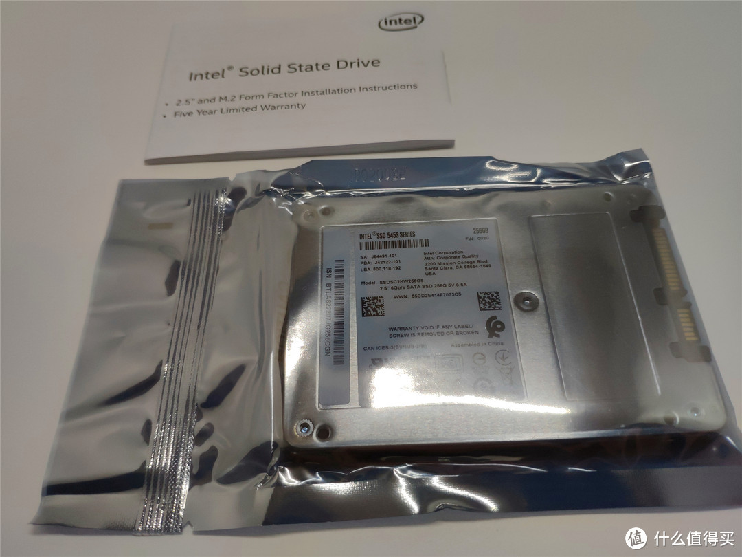 英特尔 545S系列 256G SATA3 SSD固态硬盘暴露年龄的晒单
