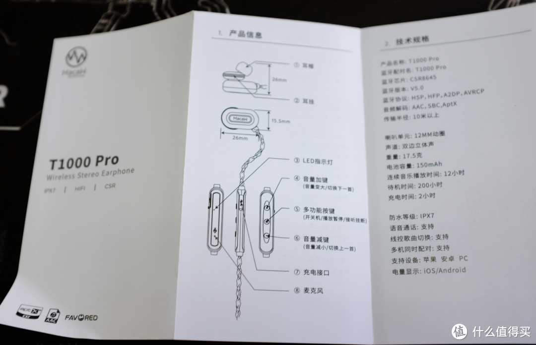 脑袋晃到晕也没晃下来，Macaw T1000 pro 多场景无线高保真蓝牙运动耳机评测