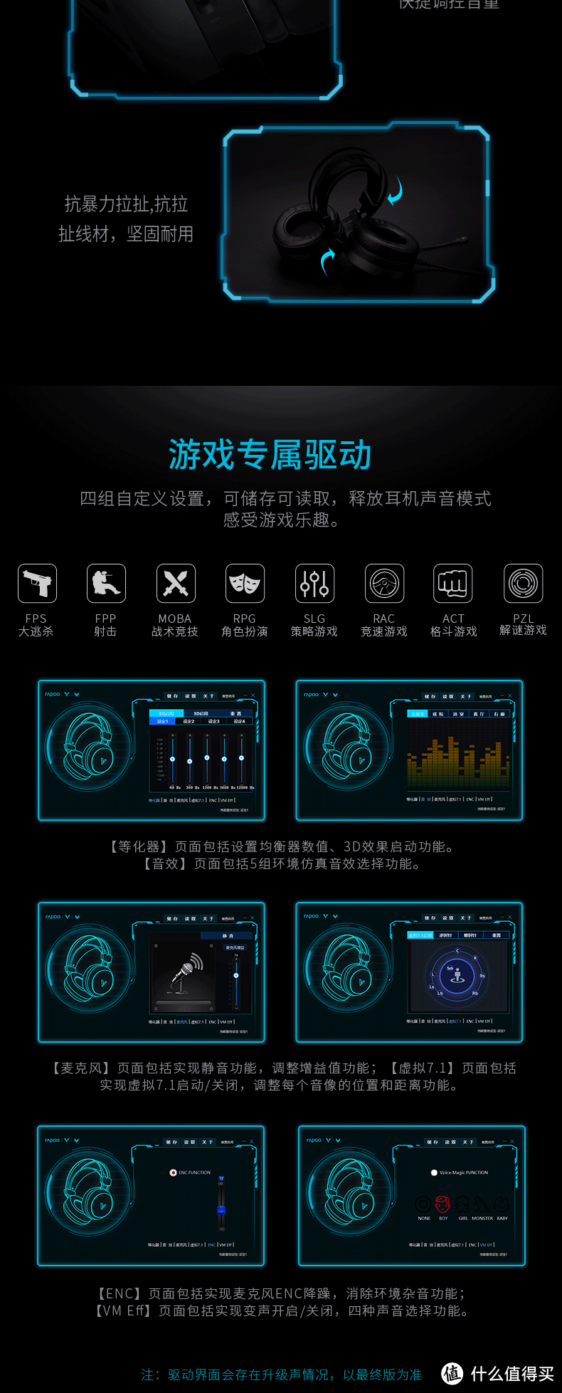 雷柏RBG游戏耳机VH510入手体验