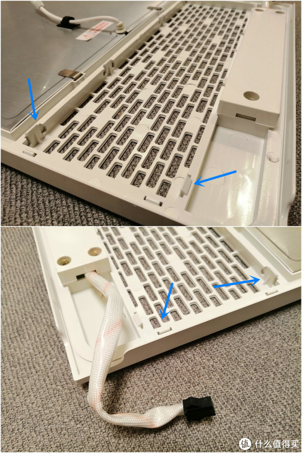 出风口面板都采用了模块化设计,换气出风口使用卡扣连接,便于拆卸,但