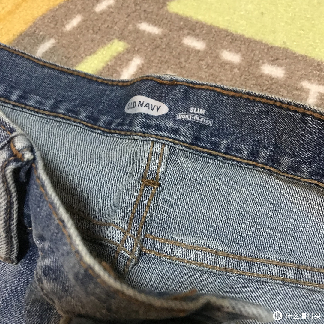 实惠之选！OLD NAVY 男士破洞做旧修身牛仔裤