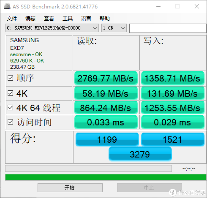 得分提升了将近三百吧。4K读写怎么这么低，对比了一下，都是这个速度