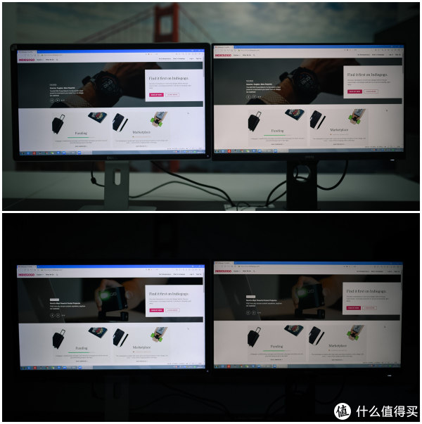 左-DELL P2414H，右-BenQ BL2480T
