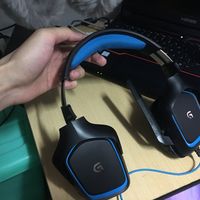 罗技 G430 游戏耳机外观展示(耳罩|耳机线|适配器)