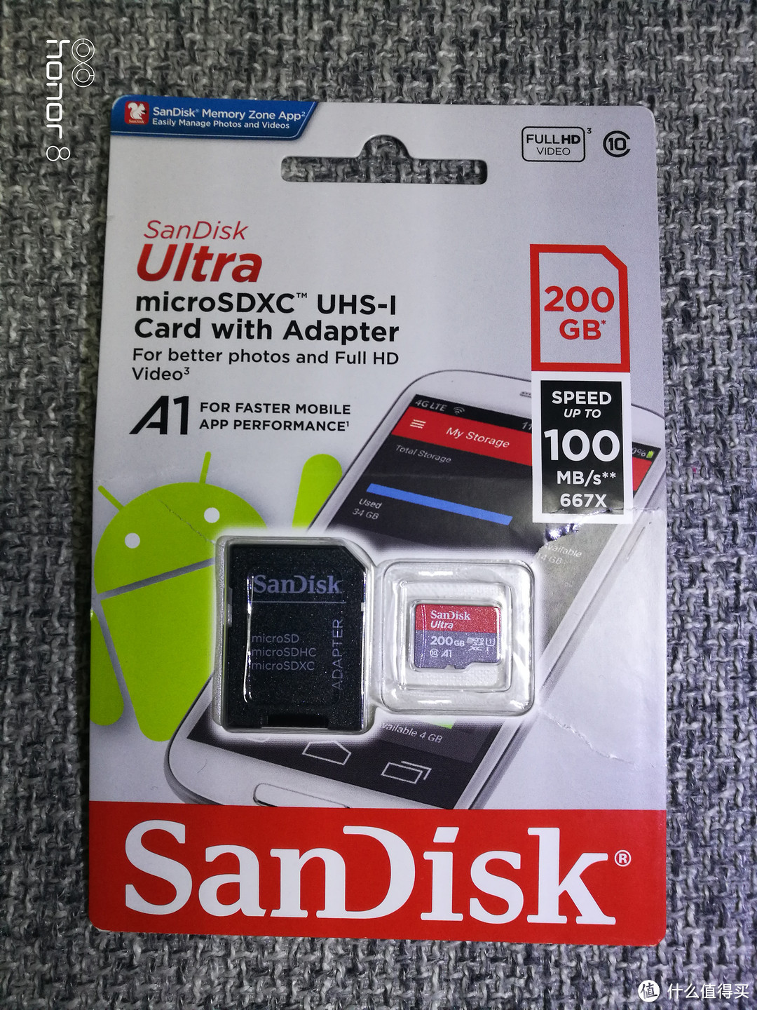 闪迪（SanDisk）200GB TF存储卡 德版 晒单简评