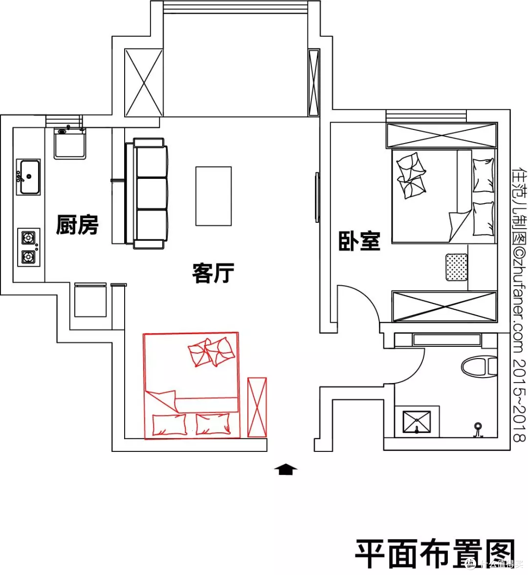 56㎡一室一厅变身两室一厅,室内开个窗让小家看起来大了一倍