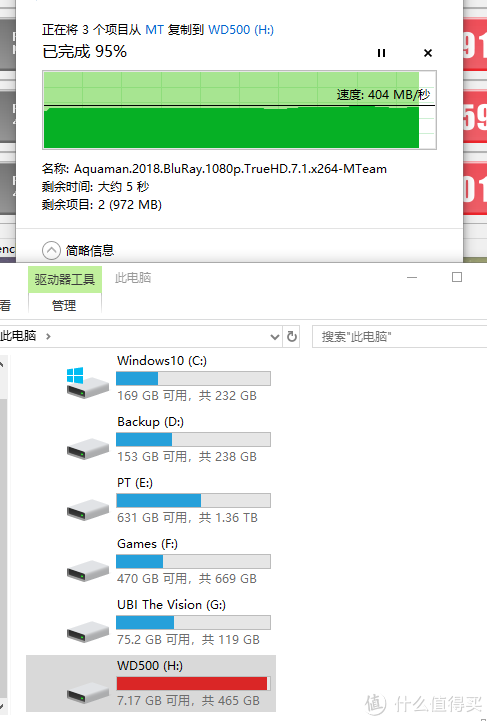 对于拷贝一个22G文件从头400到最后也是400m写入量我是非常惊讶的