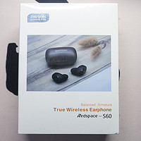 阿思翠 S60 无线蓝牙耳机外观展示(收纳盒|耳塞套|数据线|本体|按钮)