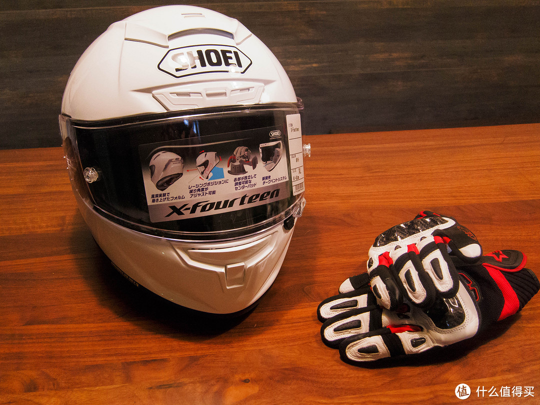 我的第一个摩托车头盔shoei X14 白色xl 日本代购体验 摩托车骑行装备 什么值得买