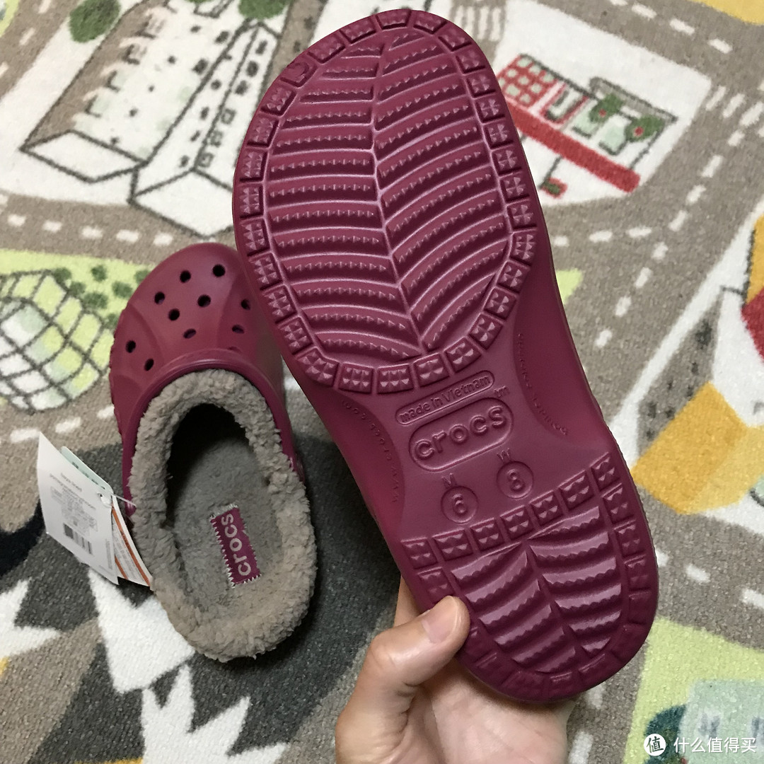 反季好价！Crocs Baya Lined 洞洞棉拖鞋