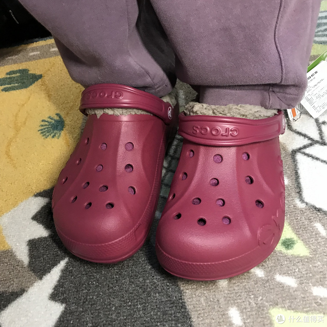 反季好价！Crocs Baya Lined 洞洞棉拖鞋