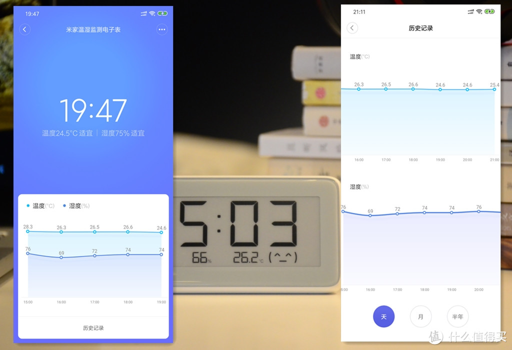 见过采用水墨屏的电子表吗？米家温湿检测电子表知冷暖