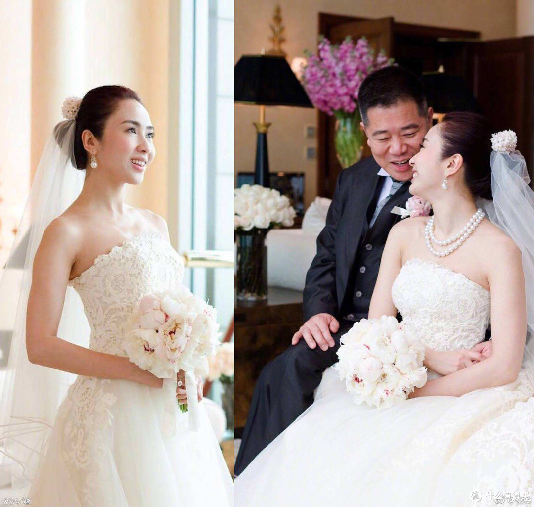 (黎姿婚礼佩戴珍珠项链 图片来源于网络)