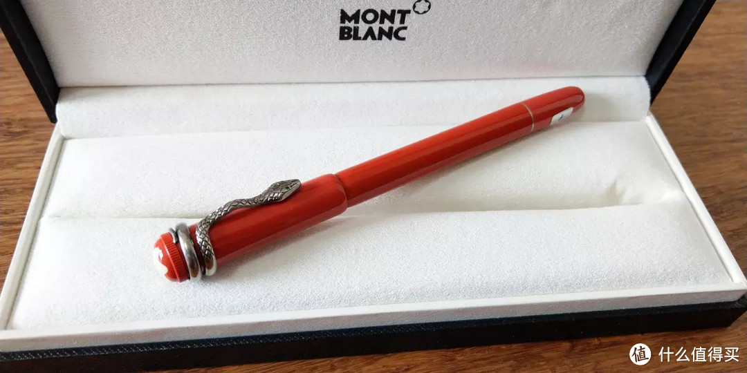 万宝龙Montblanc1912传承系列红与黑特别款珊瑚红钢笔红蛇F尖评测