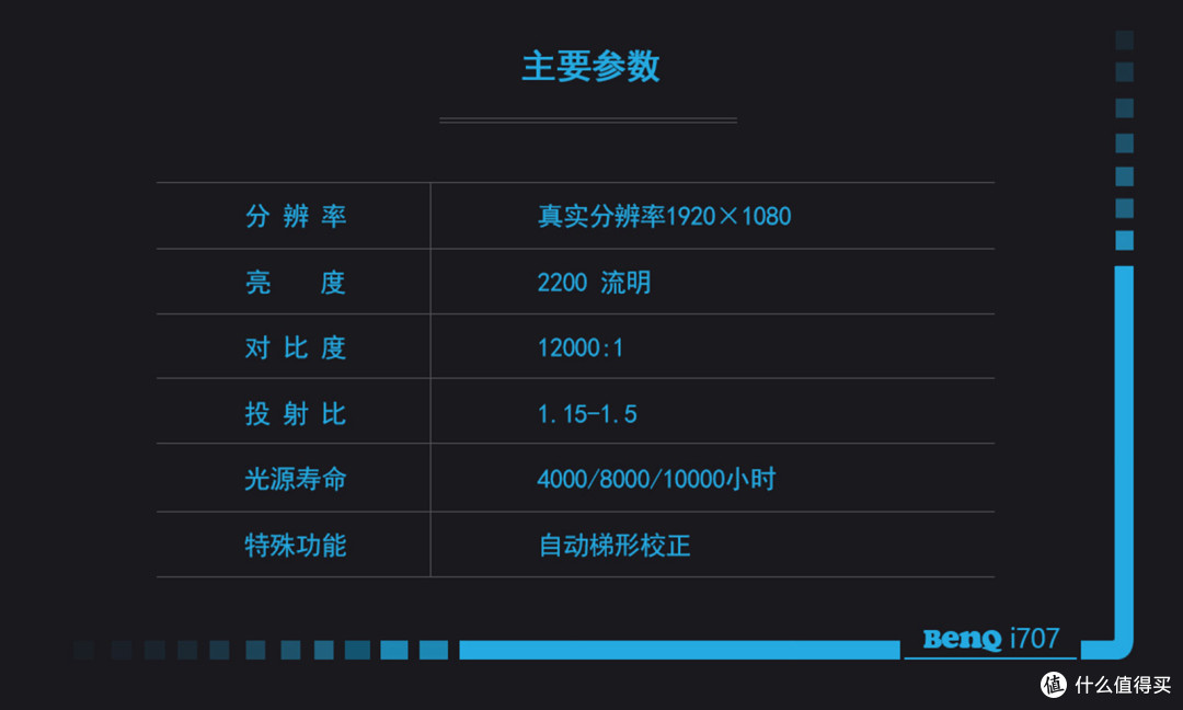 声色俱“丽”,专业智投,小影迷也能坐拥大视界 ——明基i707家用投影评测