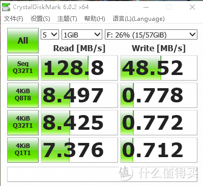 放入15G文件后测试成绩