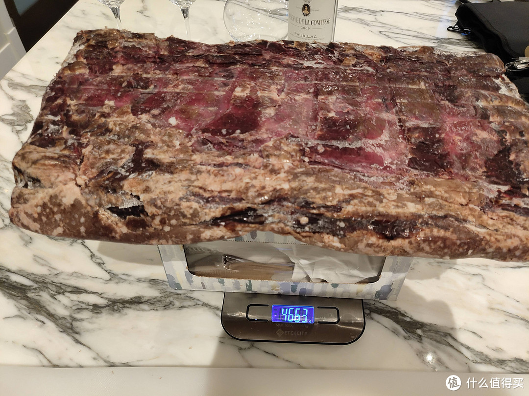 这块肉买来5.95KG，30天熟成后剩下4.66KG，78% Yield