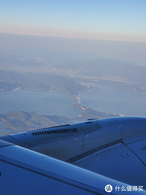 在飞机上看到的鸣门跨海大桥