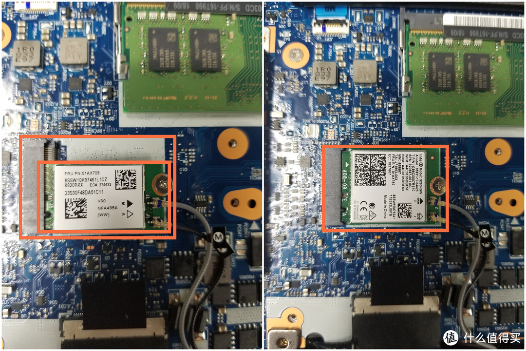 E485原鶸网卡（左）更换作业