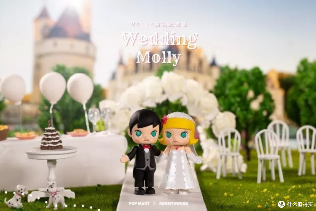 泡泡玛特新品molly婚礼纪念版,molly都结婚了!