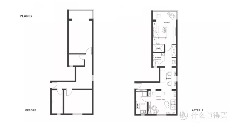 用门洞拯救奇葩户型，60m²也有美好宜居空间