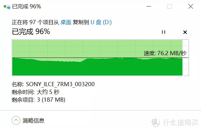 ▲三星EVO PLUS的照片素材写入情况