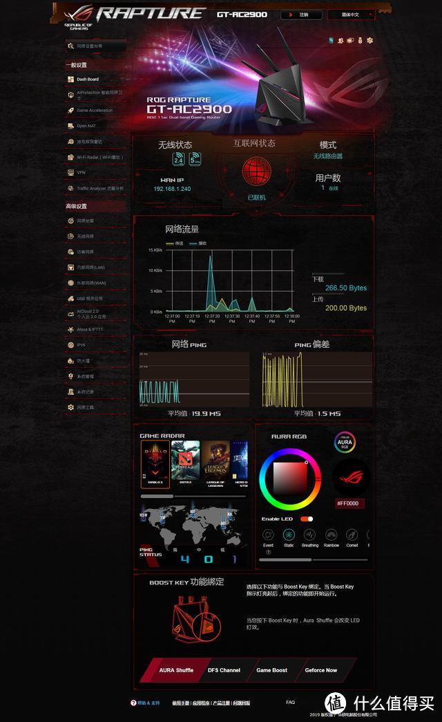 ROG电竞路由力作，华硕GT-AC2900自带全平台游戏加速