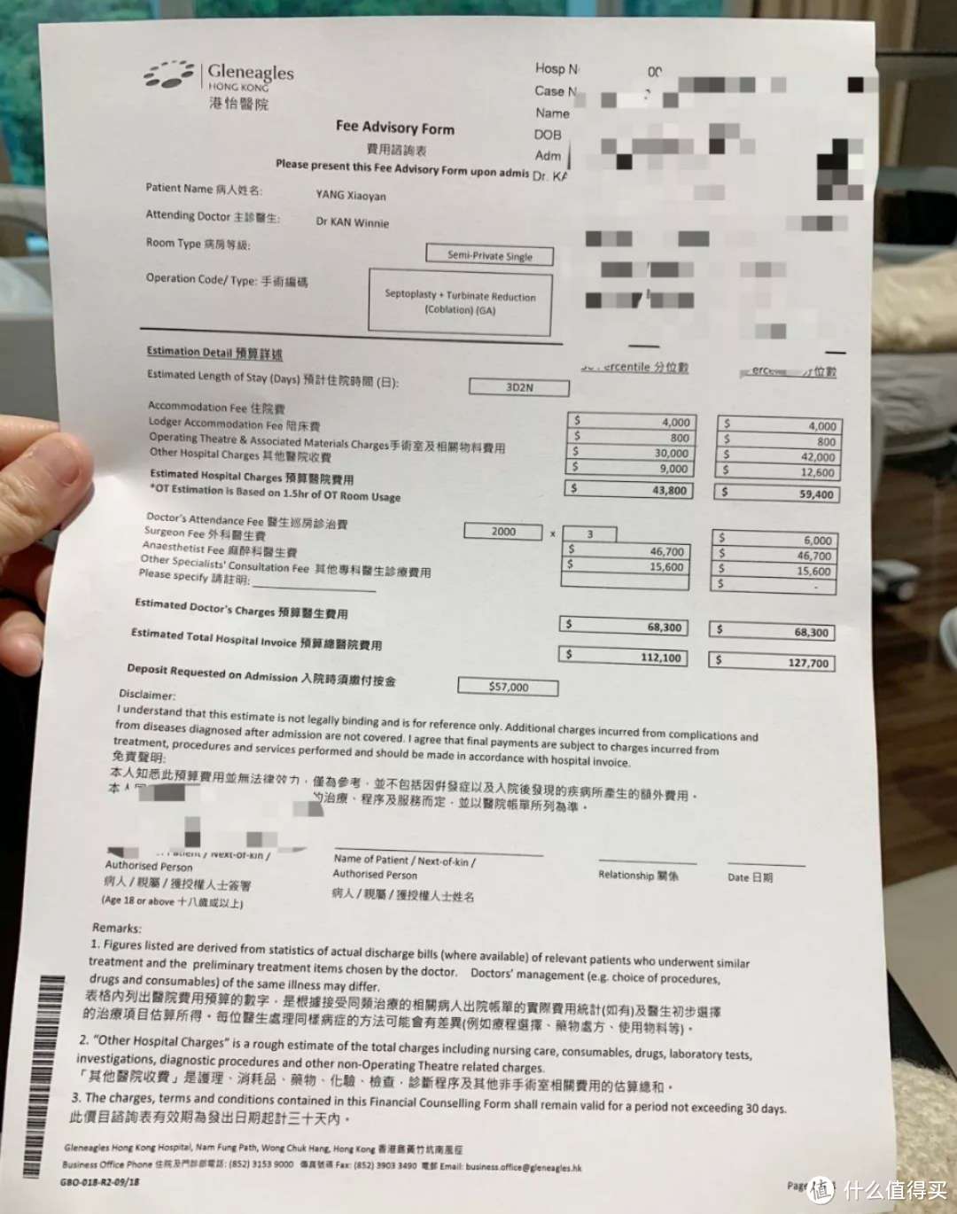 在香港私立医院住院的72小时。