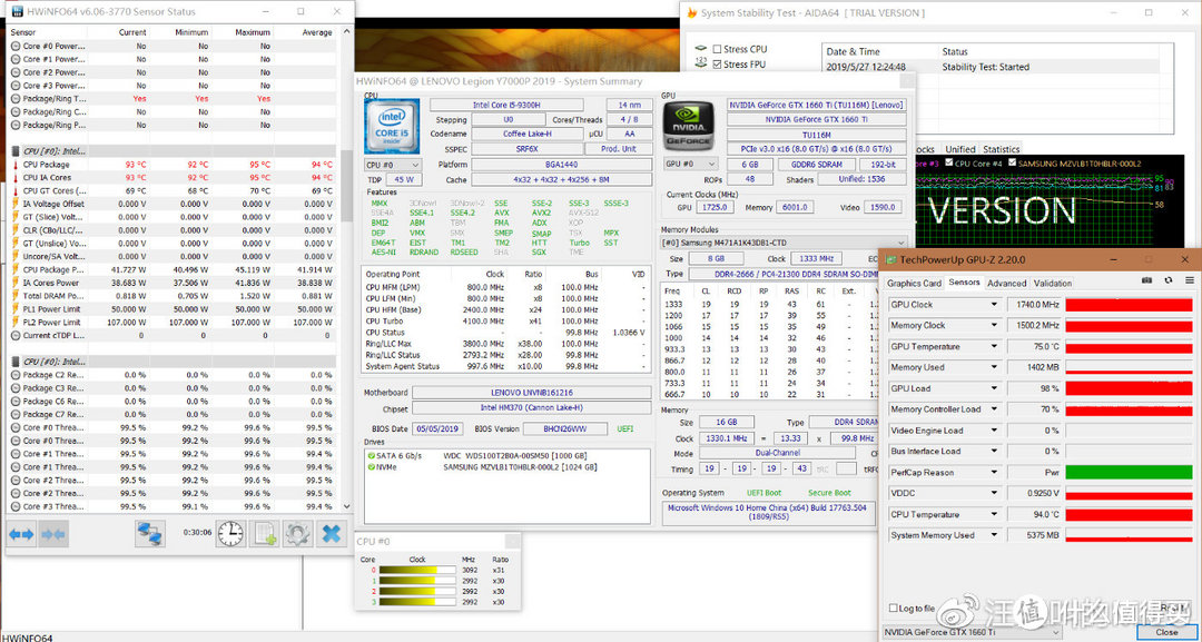 联想2019款 y7000p i5+1660ti开箱简评