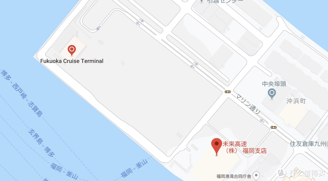 出发点Fukuoka Curries Terminal，公交车所在点，未来高速福冈支店附近