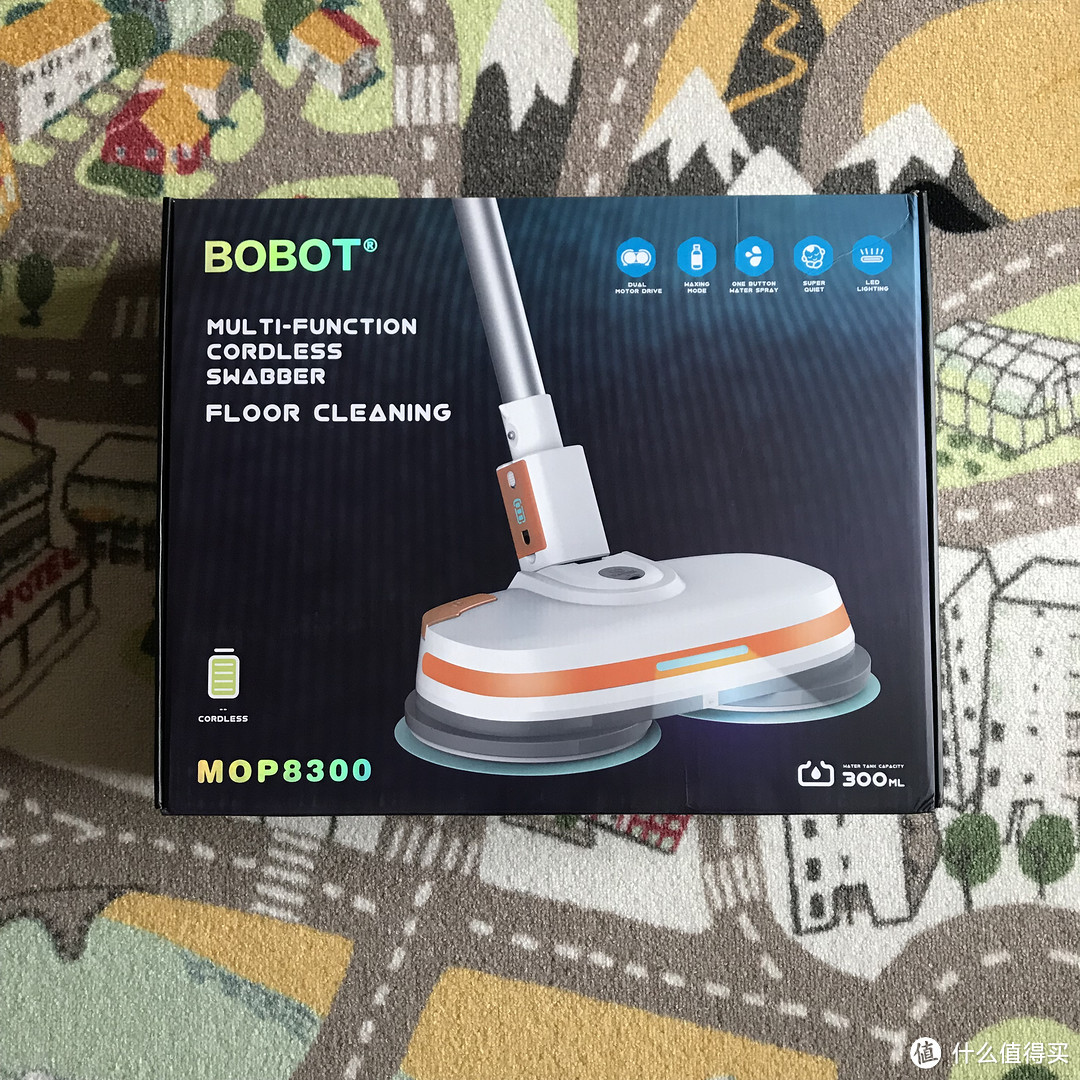 吸尘器、扫地机的得力帮手！BOBOT MOP8300电动拖把