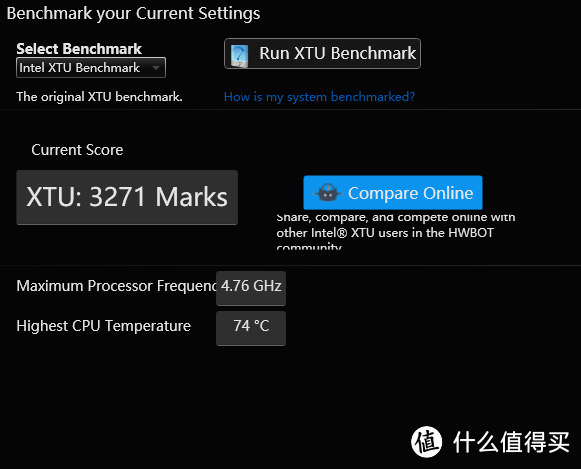 Intel XTU跑分情况