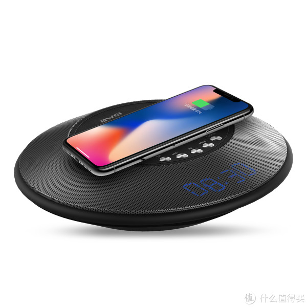 既是蓝牙音箱，又是无线充电器，时尚的外观与UFO颇有几分相似之处