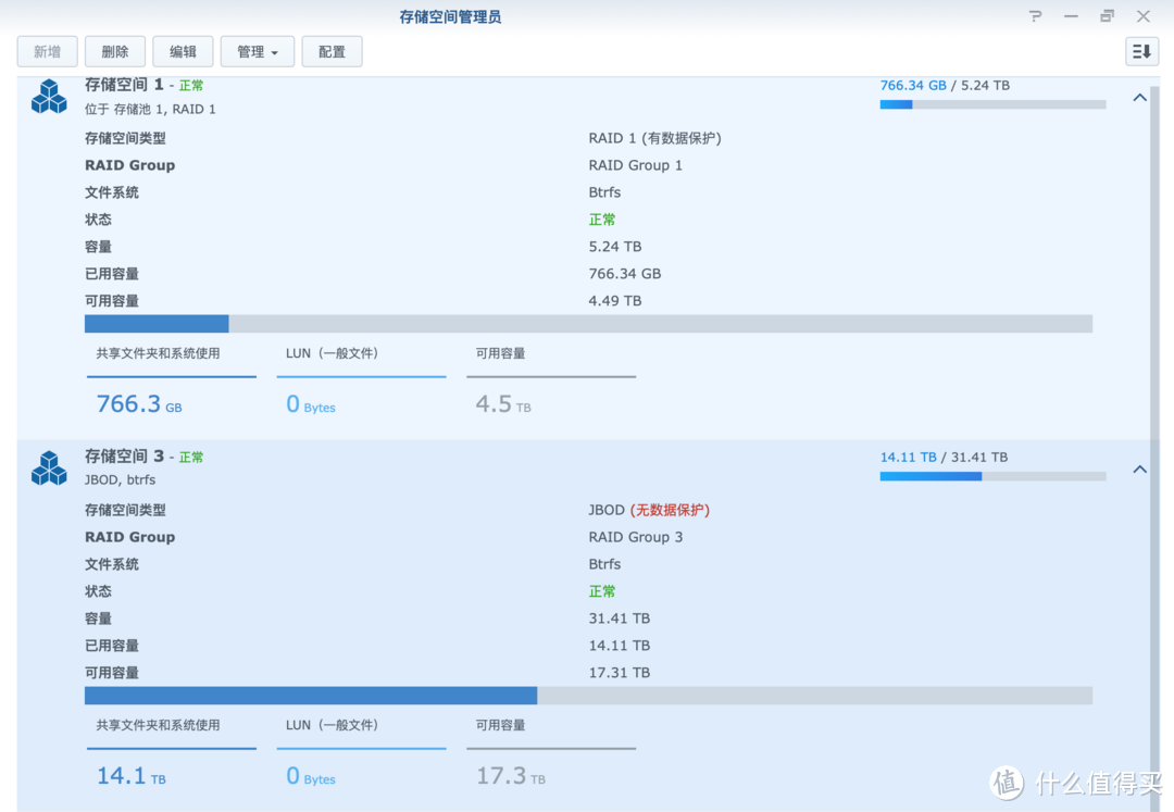 存储空间应该够用几年了