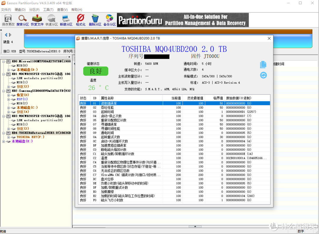 捡漏：2t容量1t价格，东芝 2TB USB3.0 移动硬盘