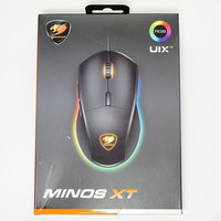 骨伽MINOS XT RGB游戏鼠标外观展示(橡胶线|侧键|外壳|切换键|滚轮)