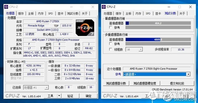 AMD 2700X跑分