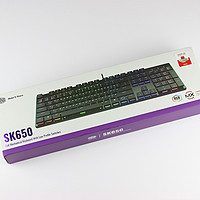 酷冷至尊SK650 矮轴机械键盘外观展示(边框|键帽|上盖|接口)