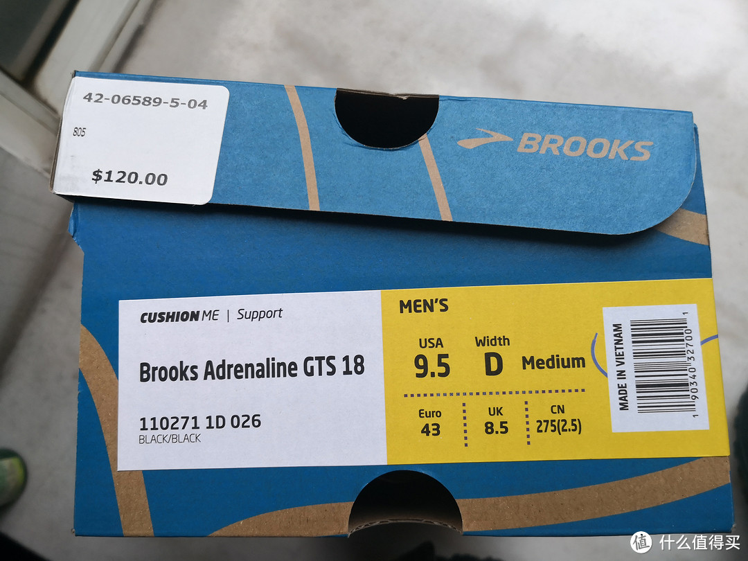 Brooks Adrenaline GTS 18 运动鞋开箱晒照