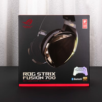 华硕 ROG Strix Fusion 700 7.1环绕音 头戴式游戏耳机外观展示(腔体|数据线|头梁|耳罩|按钮)