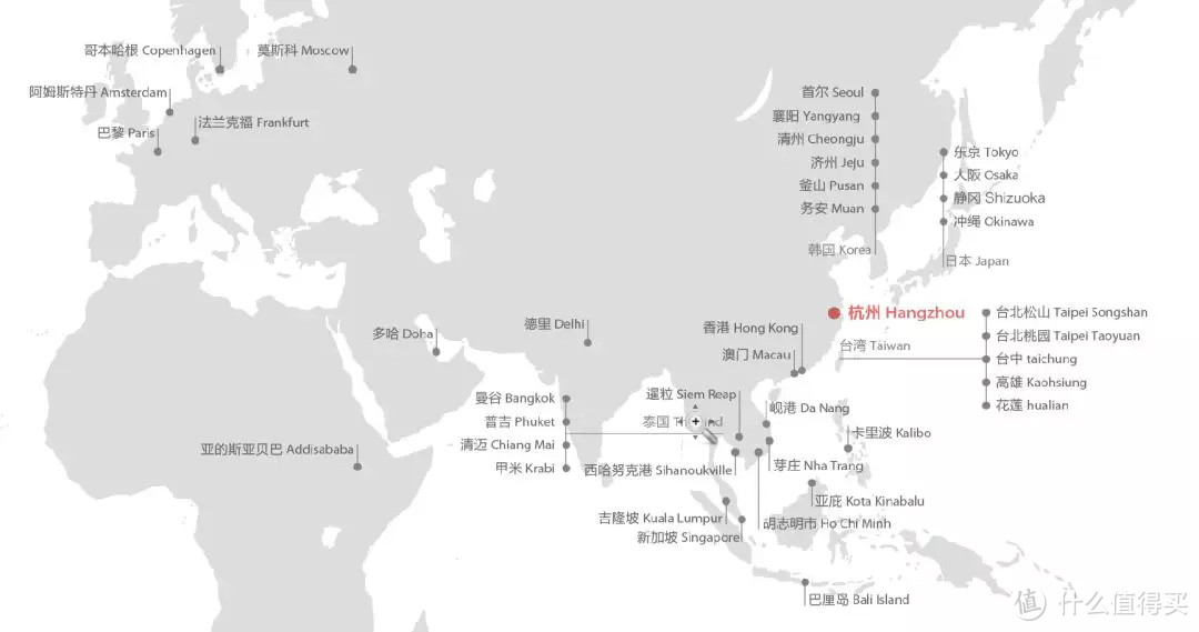 厉害了我的大杭州!杭州直飞出境目的地全整理