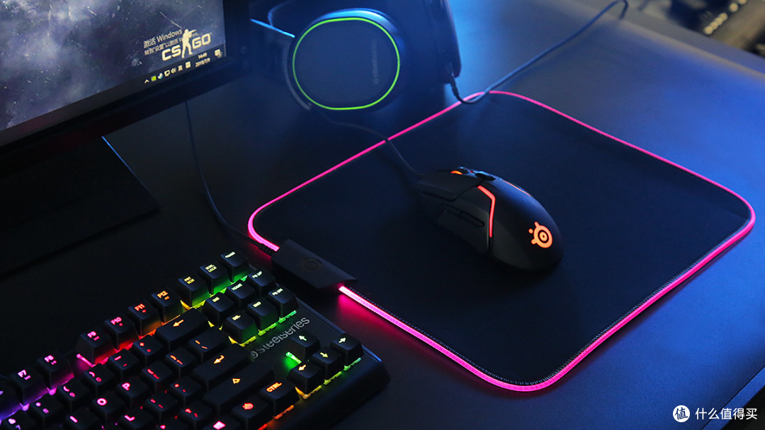 赛睿 Qck Prism Cloth游戏鼠标垫评测 双区RGB