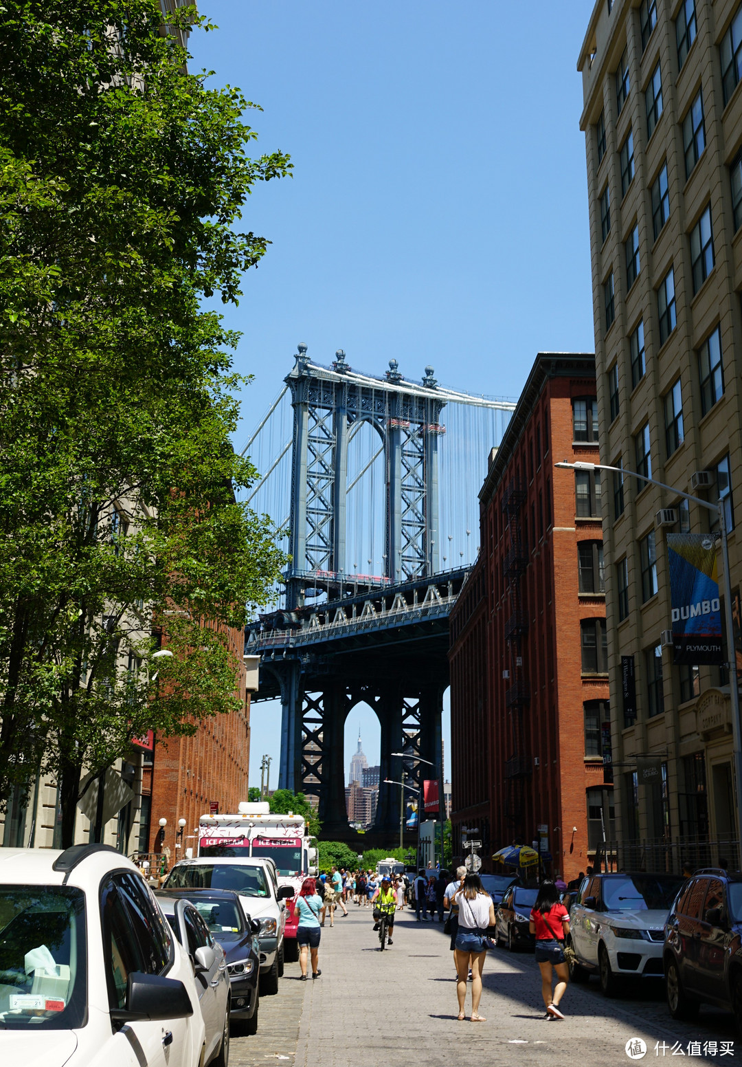 Aussicht: Manhattan bridge and Empire State Building