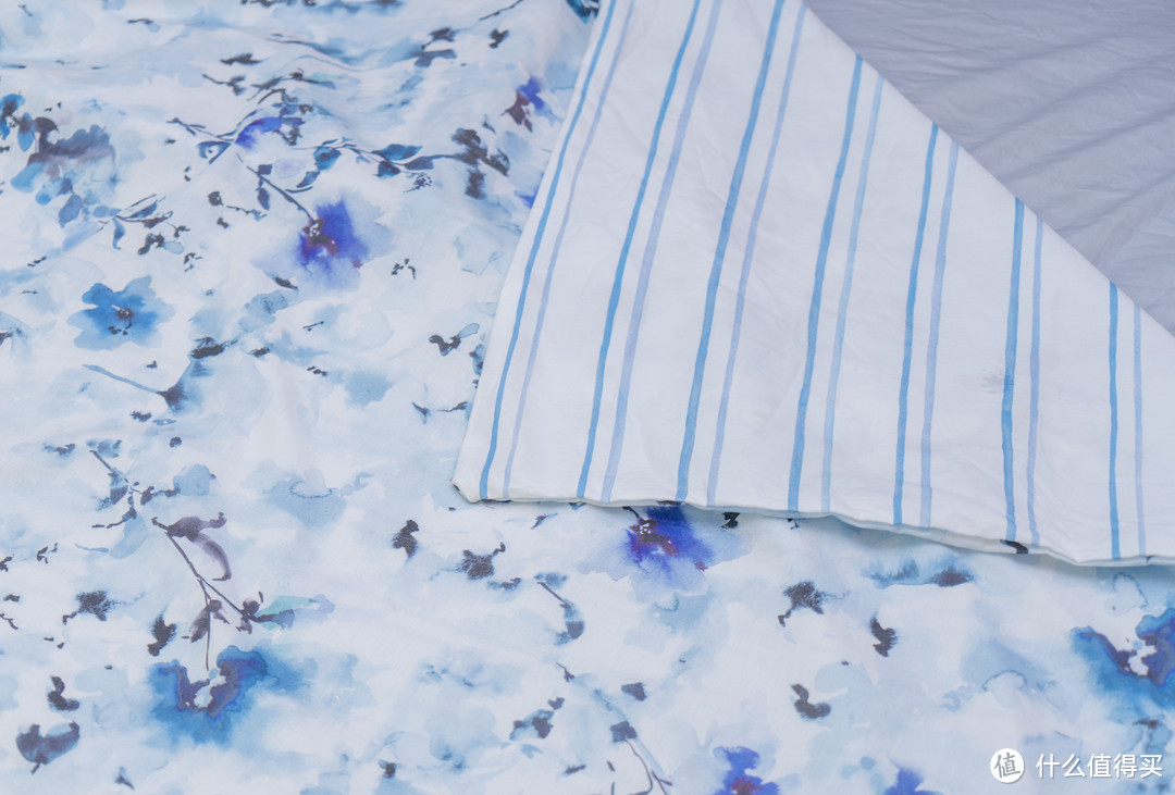我家的床又大又舒服，水墨蓝印花被套套装体验！