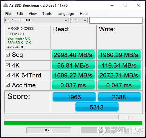 AS SSD Benchmark 测试